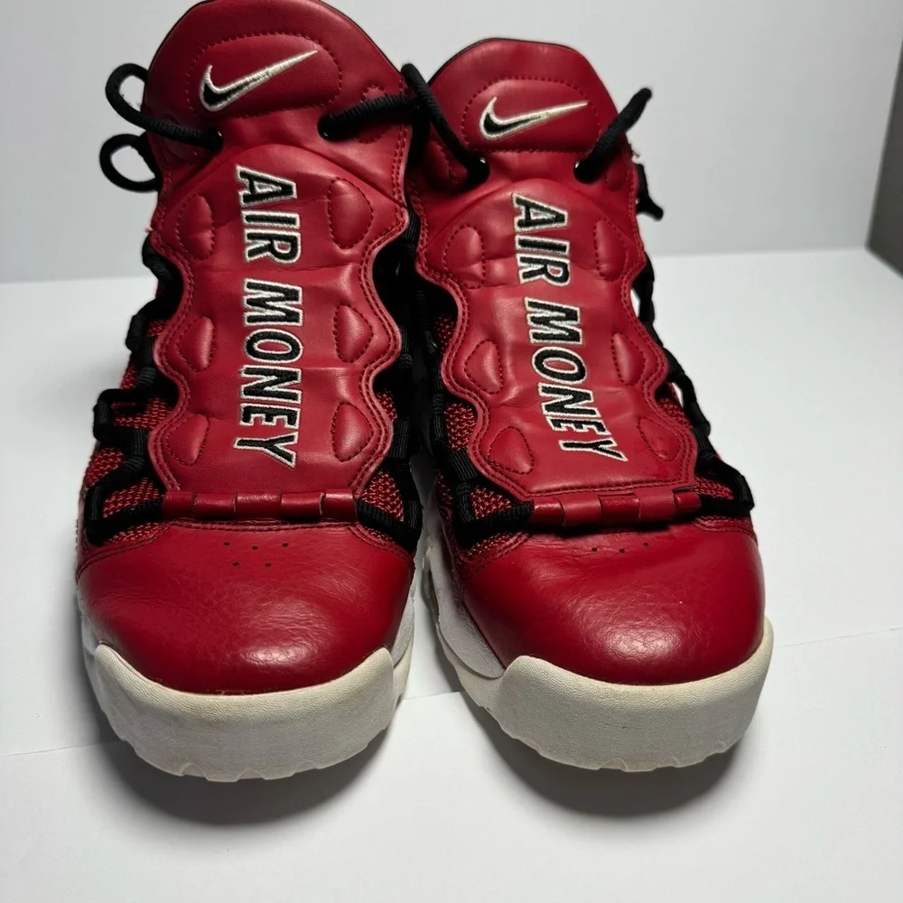 Nike Air More Money Men’s 9 Red Black White AJ2998-600 Basketball Sneakers